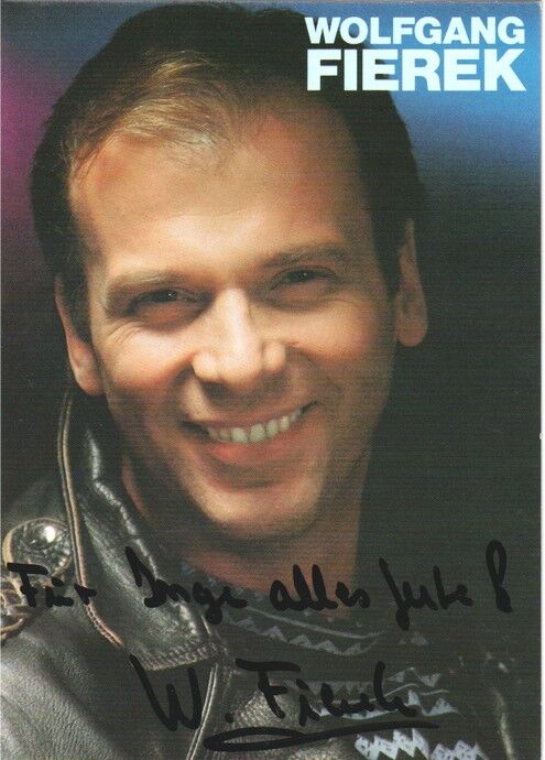 Autogramm Schlager | Wolfgang FIEREK | 1990 "Resi Mei Traktor" (Portrait Color Polydor)
