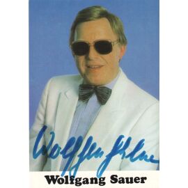 Autogramm Schlager | Wolfgang SAUER | 1990er (Portrait Color Schorr)