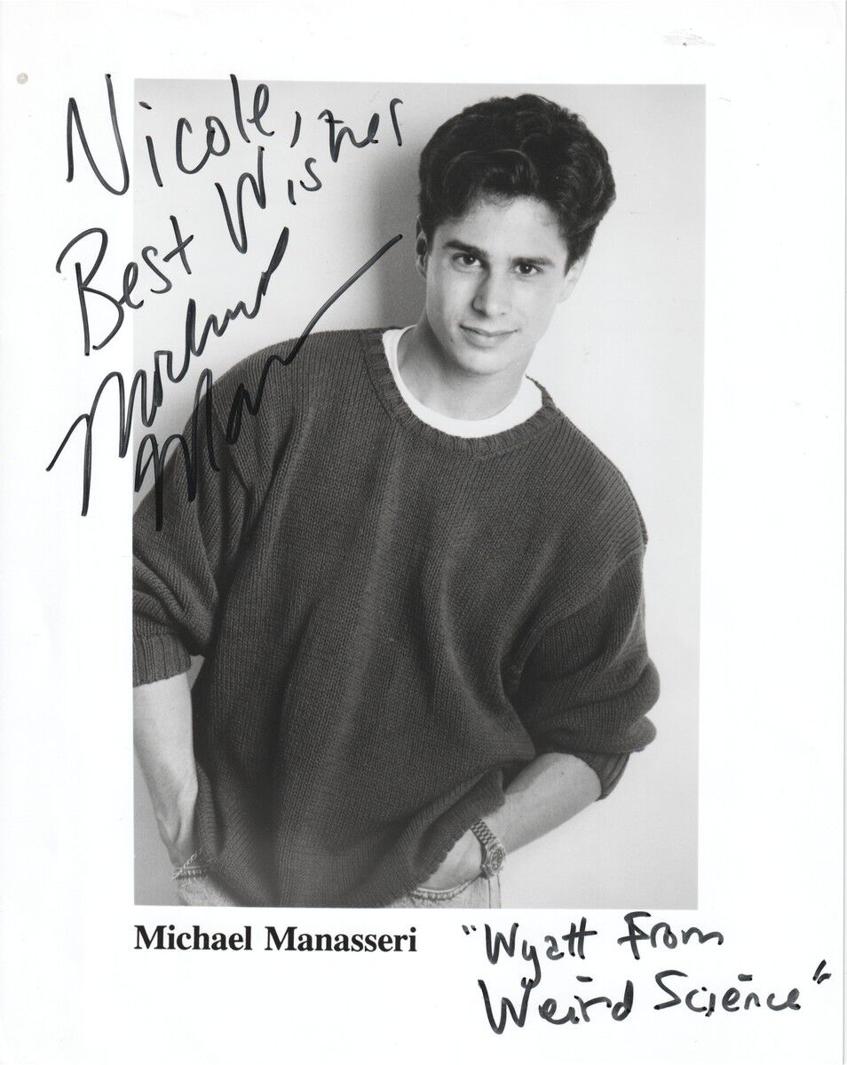 Autogramm Film (USA) | Michael MANASSERI | 1990er Foto (Portrait SW XL)