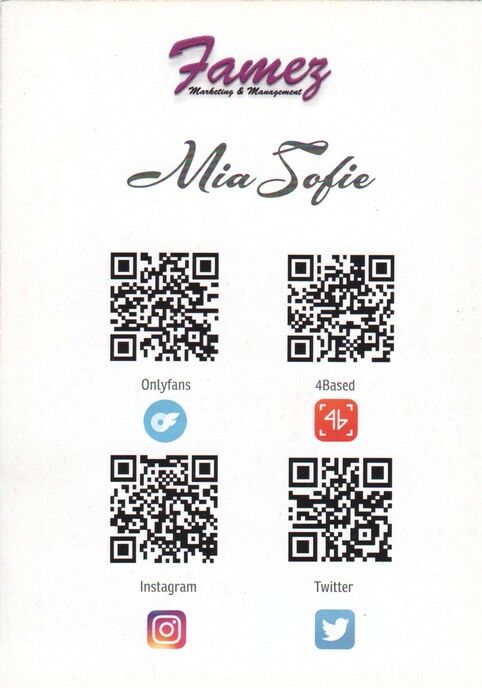 Autogramm Erotik | MIA SOFIE | 2020er (Portrait Color) Famez