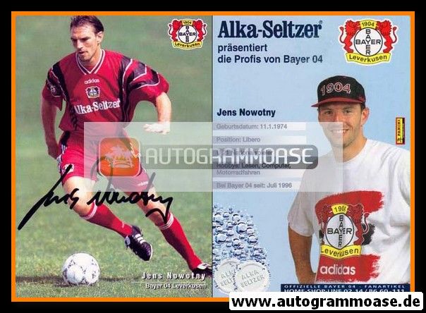 Autogramm Fussball | Bayer Leverkusen | 1996 | Jens NOWOTNY