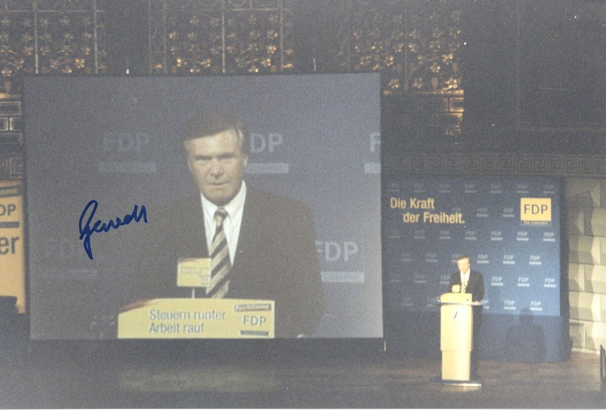Autogramm Politik | FDP | Wolfgang GERHARDT | 2000er Foto (Rede Parteitag Color XL)
