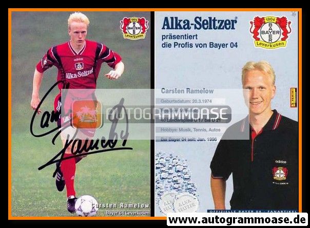 Autogramm Fussball | Bayer Leverkusen | 1996 | Carsten RAMELOW