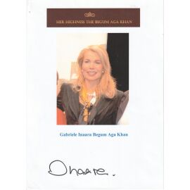 Autogramm Adel | BEGUM AGA KHAN (Gabriele Inaara) | 2010er (Portrait Color XL)