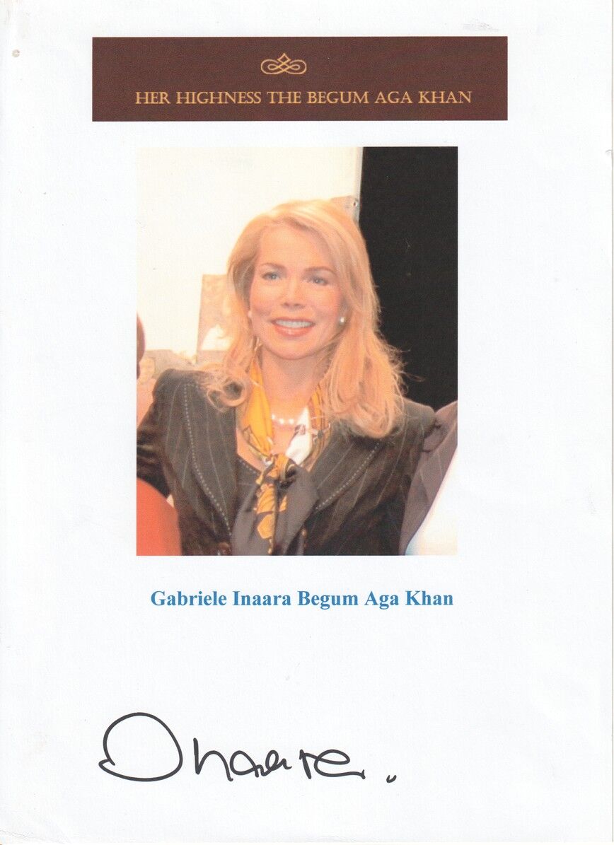Autogramm Adel | BEGUM AGA KHAN (Gabriele Inaara) | 2010er (Portrait Color XL)