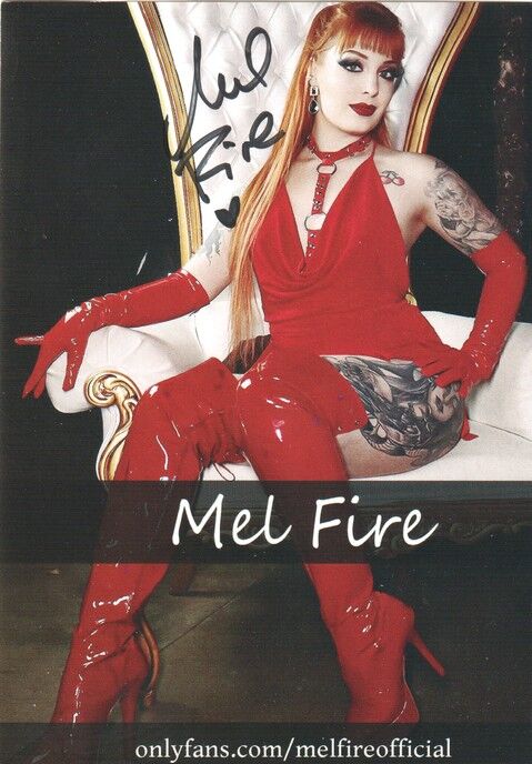 Autogramm Erotik | MEL FIRE | 2020er (Portrait Color) OnlyFans