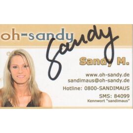 Autogramm Erotik | SANDY M. | 2010er (Portrait Color) Visitenkarte