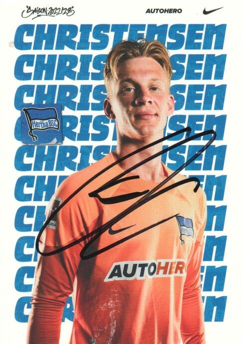 Autogramm Fussball | Hertha BSC Berlin | 2022 | Oliver CHRISTENSEN