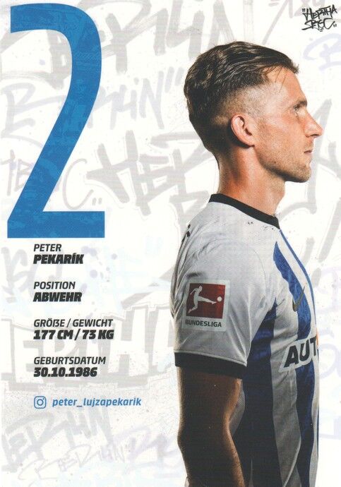 Autogramm Fussball | Hertha BSC Berlin | 2022 | Peter PEKARIK