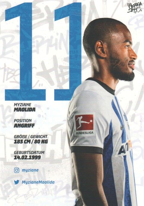 Autogramm Fussball | Hertha BSC Berlin | 2022 | Myziane MAOLIDA