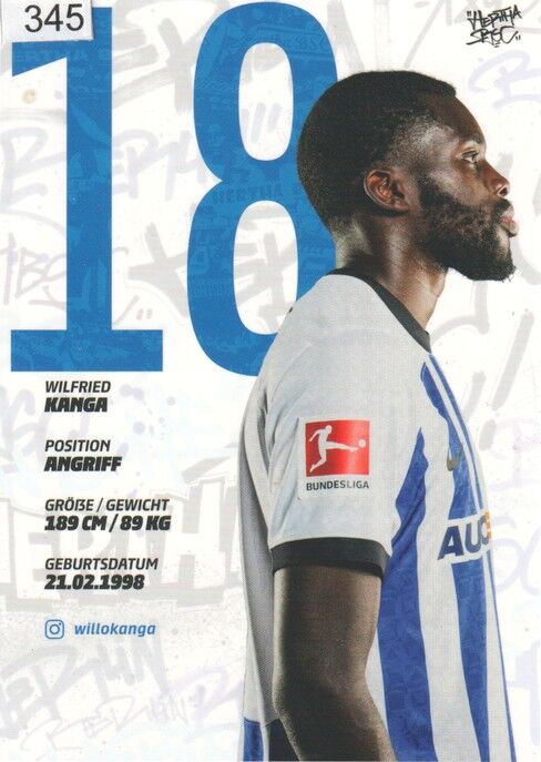 Autogramm Fussball | Hertha BSC Berlin | 2022 | Wilfried KANGA