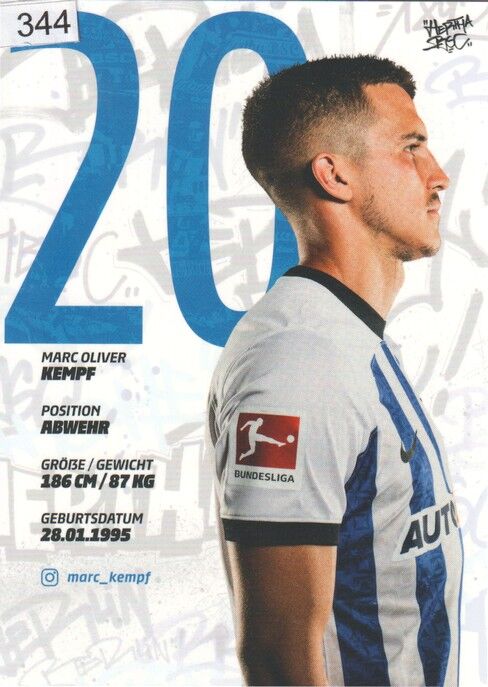 Autogramm Fussball | Hertha BSC Berlin | 2022 | Marc Oliver KEMPF