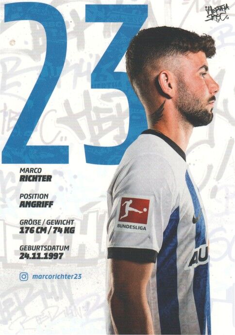 Autogramm Fussball | Hertha BSC Berlin | 2022 | Marco RICHTER