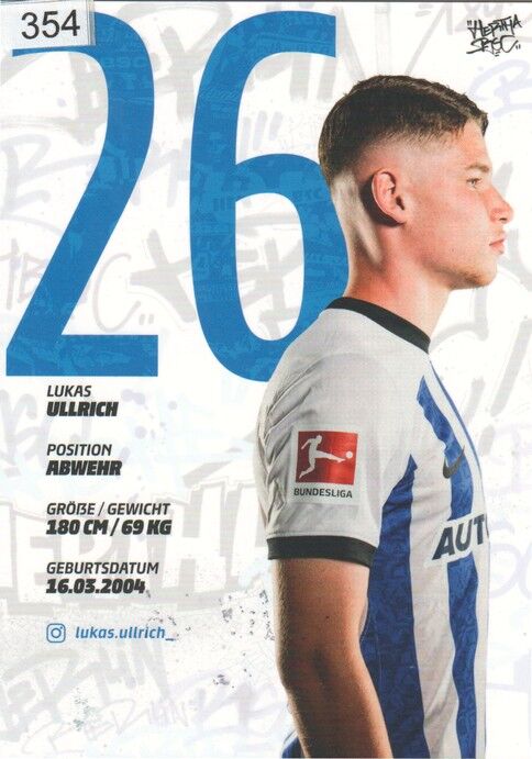 Autogramm Fussball | Hertha BSC Berlin | 2022 | Lukas ULLRICH