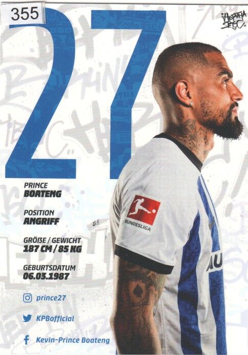 Autogramm Fussball | Hertha BSC Berlin | 2022 | Prince BOATENG