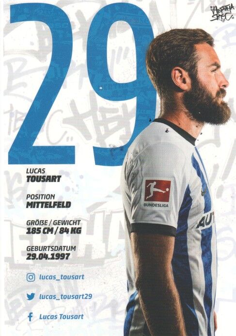 Autogramm Fussball | Hertha BSC Berlin | 2022 | Lucas TOUSART