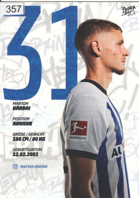 Autogramm Fussball | Hertha BSC Berlin | 2022 | Marton DARDAI