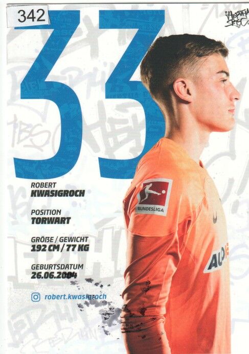 Autogramm Fussball | Hertha BSC Berlin | 2022 | Robert KWASIGROCH