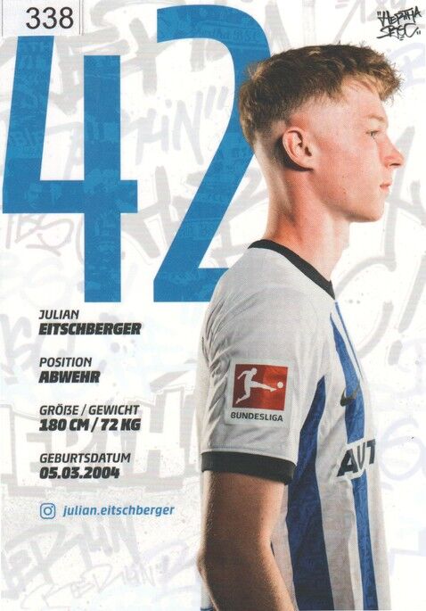 Autogramm Fussball | Hertha BSC Berlin | 2022 | Julian EITSCHBERGER