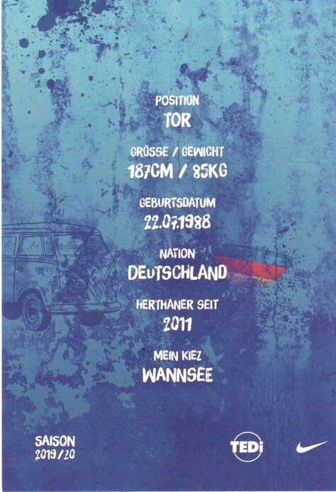 Autogramm Fussball | Hertha BSC Berlin | 2019 | Thomas KRAFT