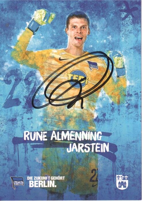 Autogramm Fussball | Hertha BSC Berlin | 2019 | Rune JARSTEIN