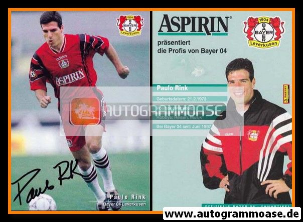 Autogramm Fussball | Bayer Leverkusen | 1997 | Paulo RINK