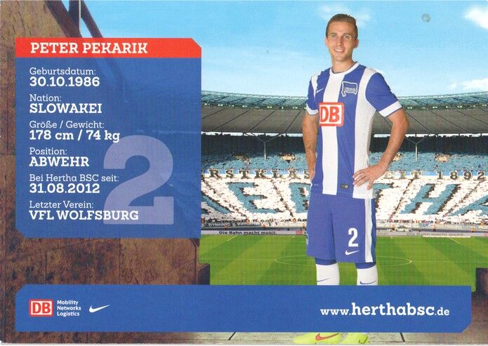 Autogramm Fussball | Hertha BSC Berlin | 2014 | Peter PEKARIK