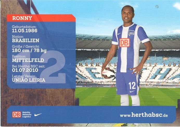 Autogramm Fussball | Hertha BSC Berlin | 2014 | RONNY