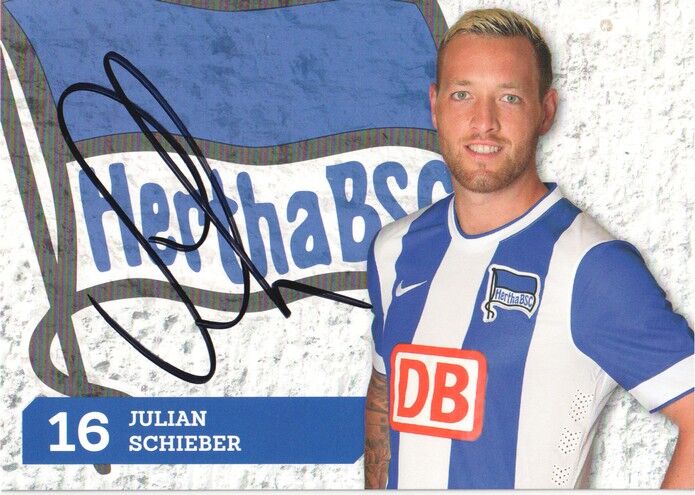 Autogramm Fussball | Hertha BSC Berlin | 2014 | Julian SCHIEBER