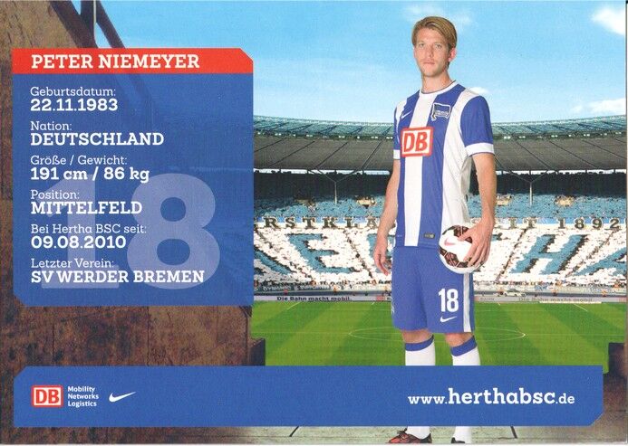 Autogramm Fussball | Hertha BSC Berlin | 2014 | Peter NIEMEYER