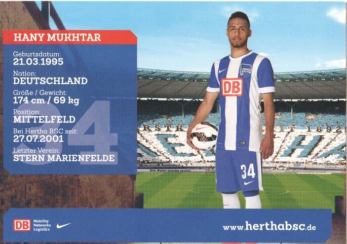 Autogramm Fussball | Hertha BSC Berlin | 2014 | Hany MUKHTAR
