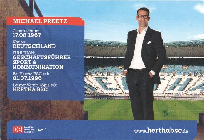 Autogramm Fussball | Hertha BSC Berlin | 2014 | Michael PREETZ