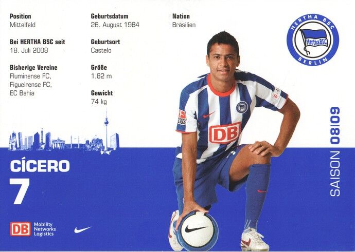 Autogramm Fussball | Hertha BSC Berlin | 2008 | CICERO