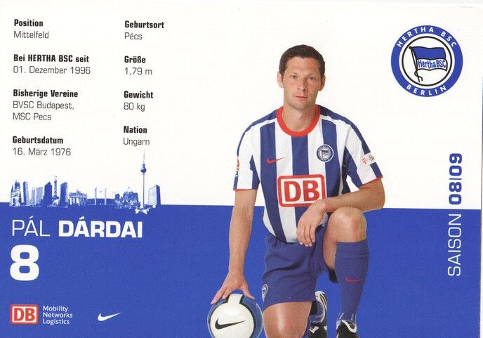 Autogramm Fussball | Hertha BSC Berlin | 2008 | Pal DARDAI