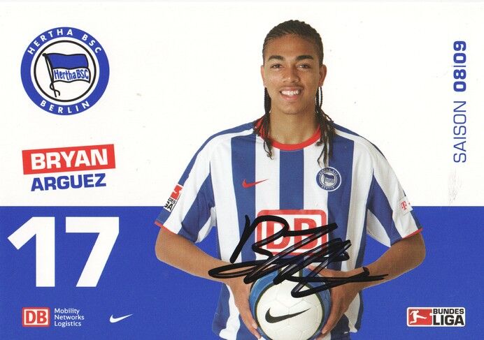 Autogramm Fussball | Hertha BSC Berlin | 2008 | Bryan ARGUEZ