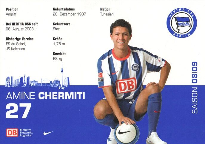 Autogramm Fussball | Hertha BSC Berlin | 2008 | Amine CHERMITI