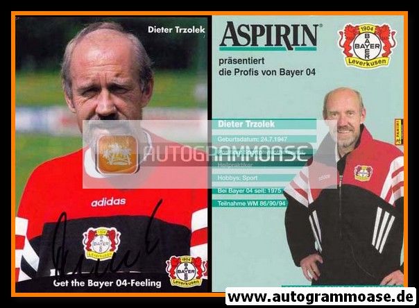 Autogramm Fussball | Bayer Leverkusen | 1997 | Dieter TRZOLEK