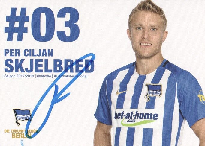 Autogramm Fussball | Hertha BSC Berlin | 2017 | Per Ciljan SKJELBRED