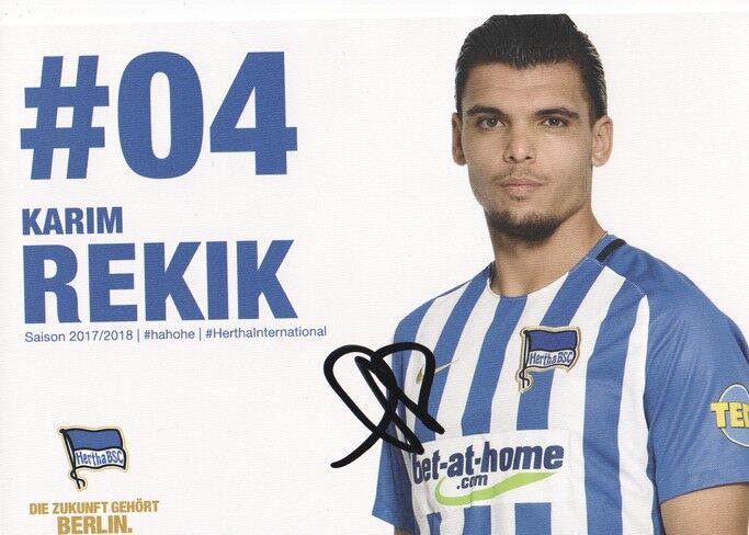 Autogramm Fussball | Hertha BSC Berlin | 2017 | Karim REKIK