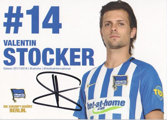 Autogramm Fussball | Hertha BSC Berlin | 2017 | Valentin STOCKER