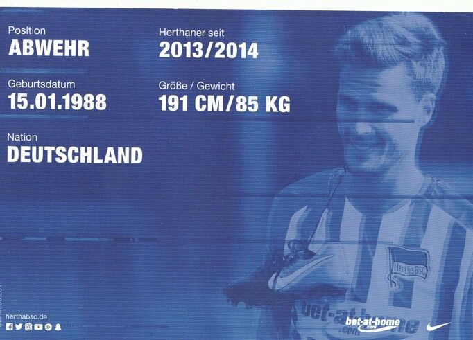 Autogramm Fussball | Hertha BSC Berlin | 2017 | Sebastian LANGKAMP