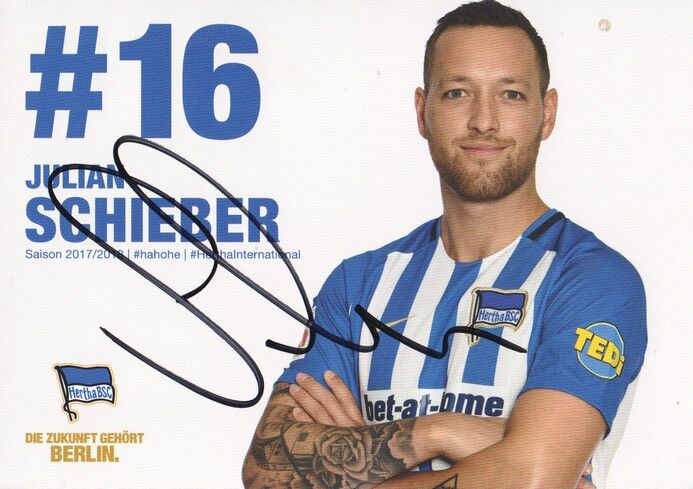 Autogramm Fussball | Hertha BSC Berlin | 2017 | Julian SCHIEBER