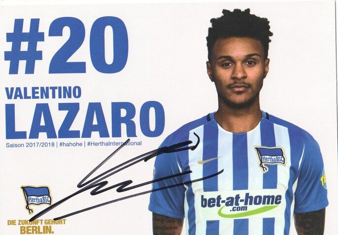 Autogramm Fussball | Hertha BSC Berlin | 2017 | Valentino LAZARO
