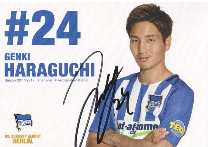Autogramm Fussball | Hertha BSC Berlin | 2017 | Genki HARAGUCHI