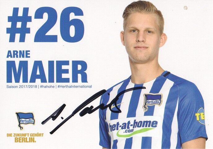 Autogramm Fussball | Hertha BSC Berlin | 2017 | Arne MAIER