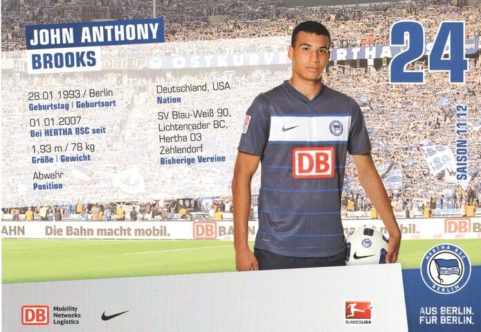 Autogramm Fussball | Hertha BSC Berlin | 2011 | John Anthony BROOKS