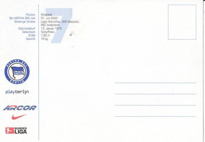Autogramm Fussball | Hertha BSC Berlin | 2003 | Bartosz KARWAN