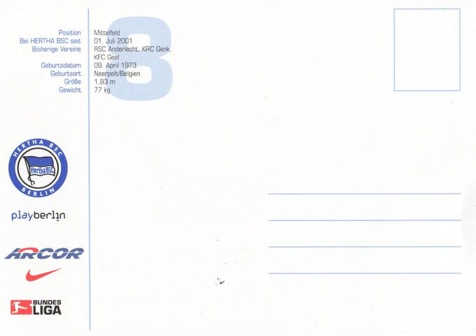 Autogramm Fussball | Hertha BSC Berlin | 2003 | Bart GOOR