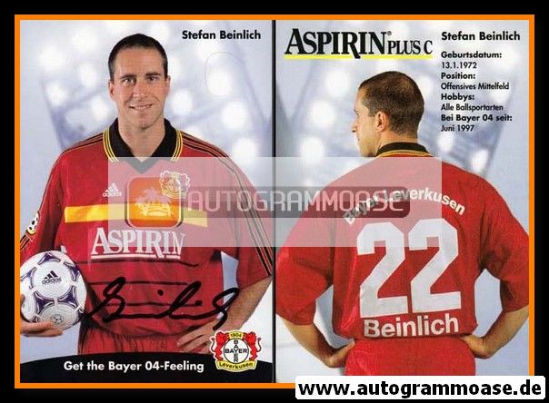 Autogramm Fussball | Bayer Leverkusen | 1998 | Stefan BEINLICH