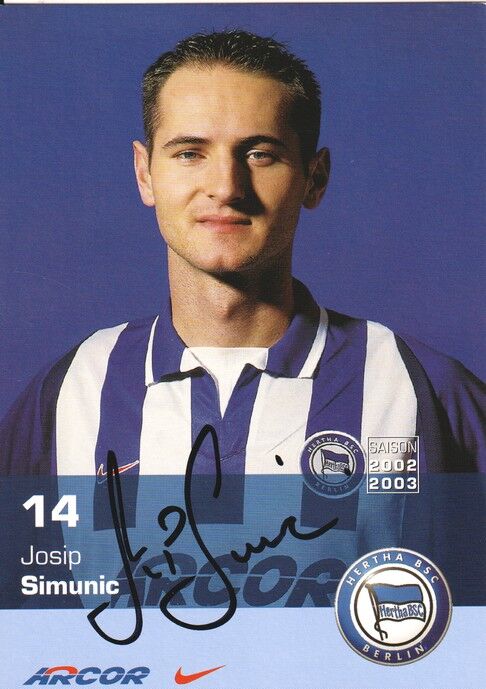 Autogramm Fussball | Hertha BSC Berlin | 2002 | Josip SIMUNIC